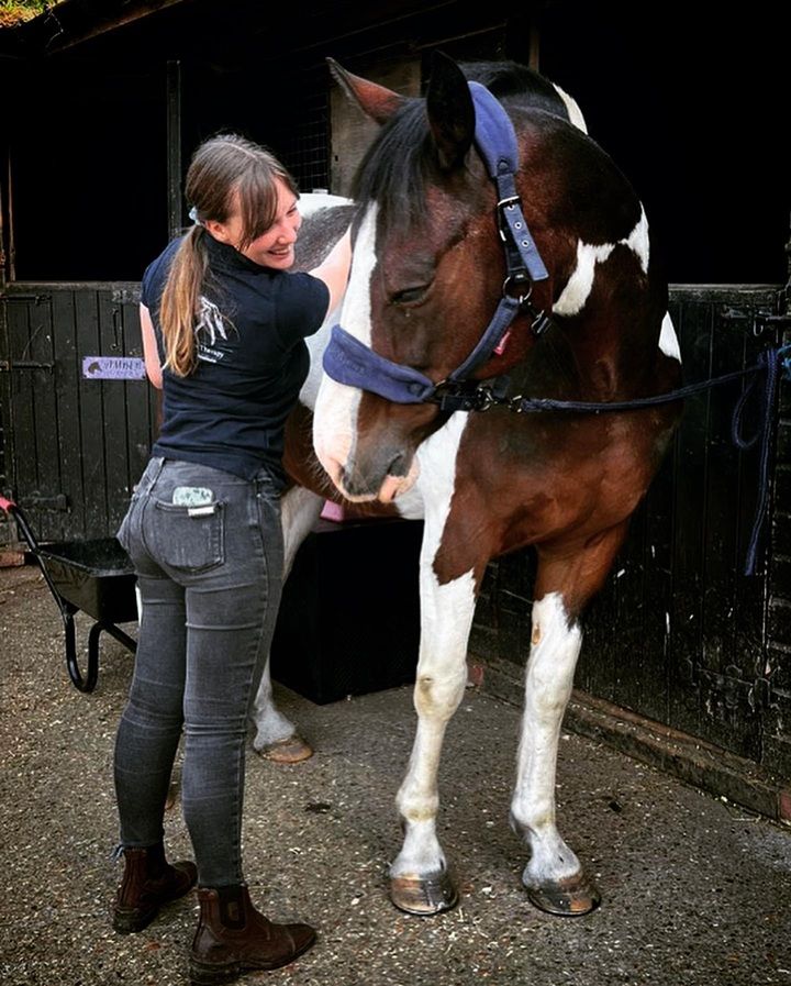 Student with horse